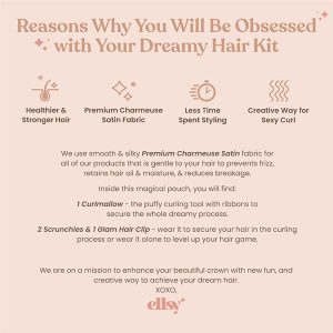 Dreamy Hair Kit in Mint to Be (Heatless Satin Hair Curls) - Image 3